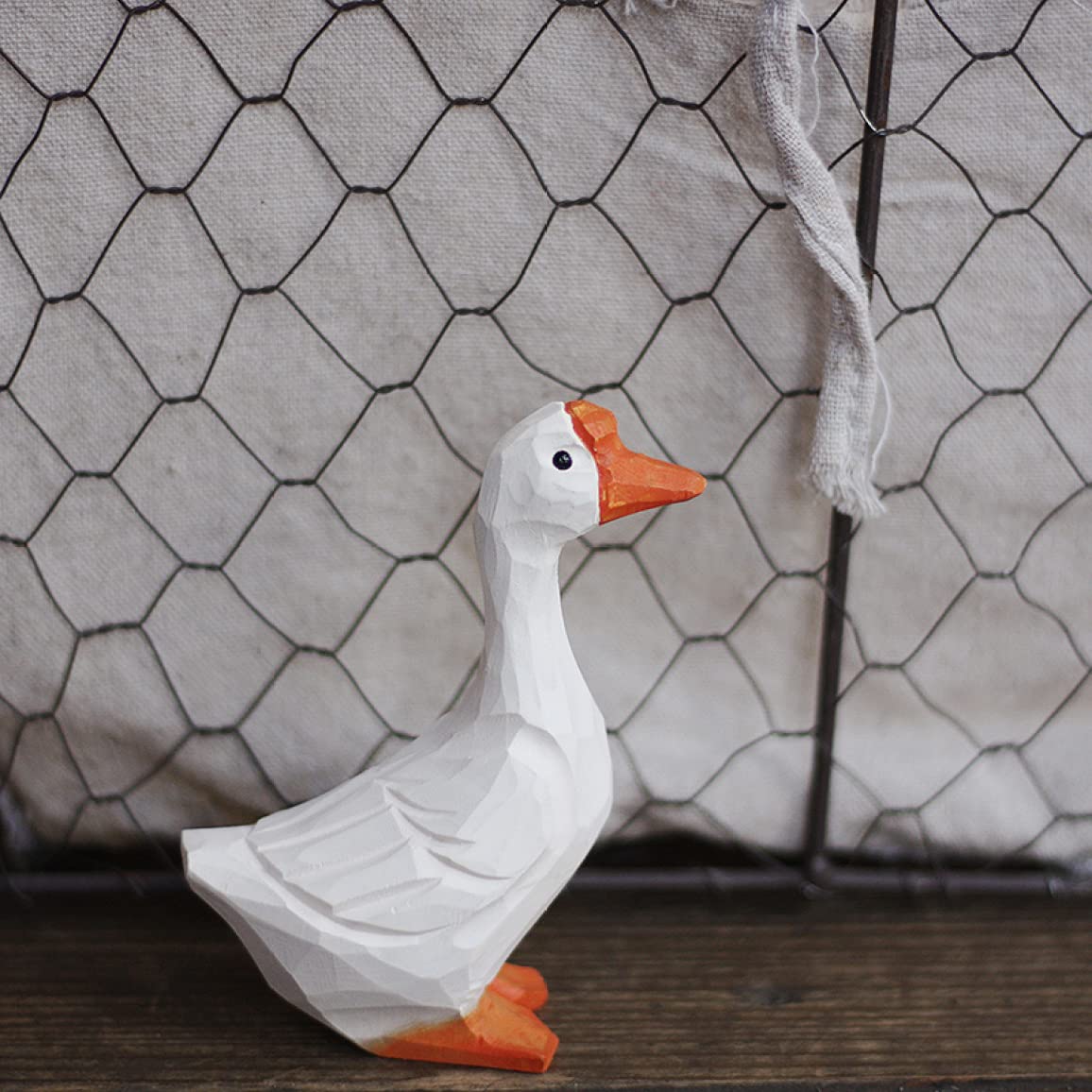 Amazon.co.jp: 鴨 ハンドメイド おきもの レトロ 縁起物 置物 木彫り